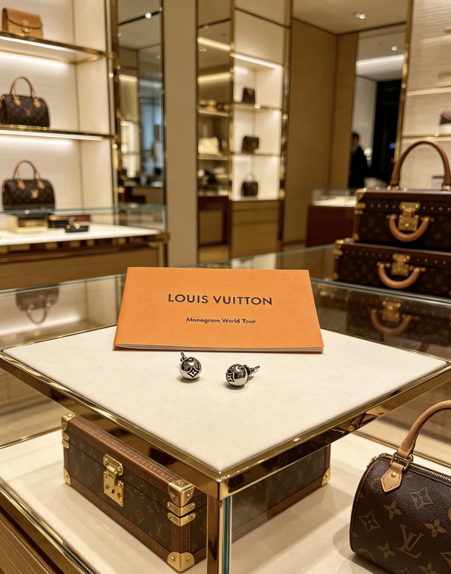 Louis Vuitton Monogram World Tour Earrings